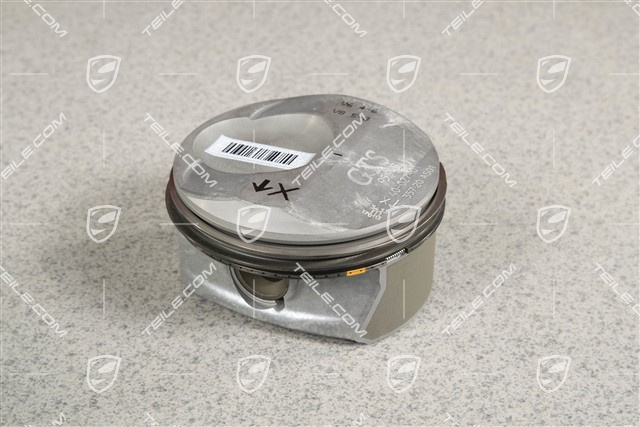 Piston complete with piston rings, snap rings / circlips, piston pin / Cyl. 5-8 554-559 G, Cayenne S / GTS