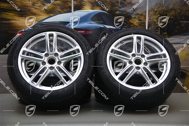 19" Panamera TURBO koła zimowe, komplet, felgi 9J x 19 ET 60 + 10J x 19 ET61 + opony zimowe Michelin 255/45 R19+285/40 R19, czujniki ciśnienia RDK