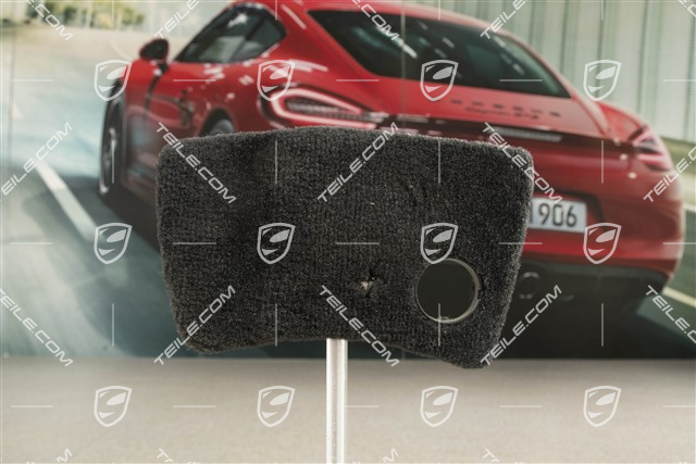 Centre console trim cover / Footwell lining with 12v socket, Black, R