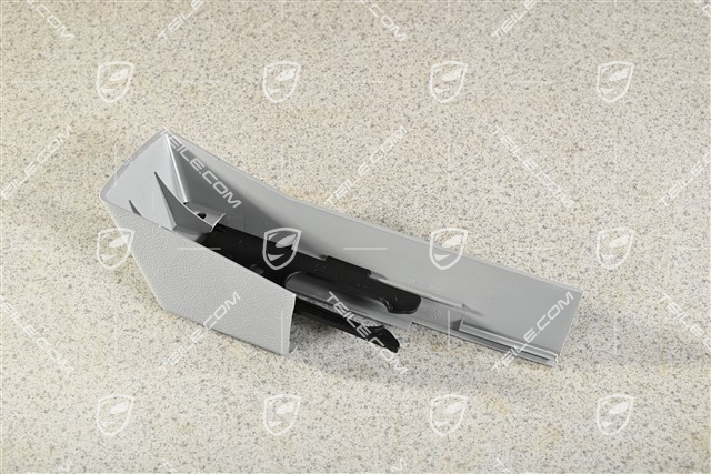 Front seat rail cover, rear, Steel Grey