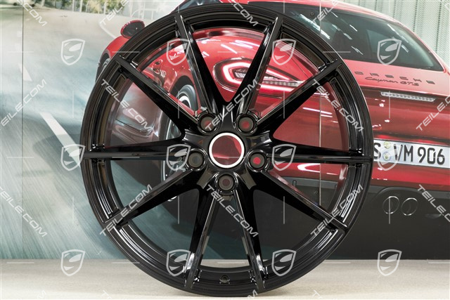 21-inch wheel rim Carrera S, 11,5 J x 21 ET67, black high gloss