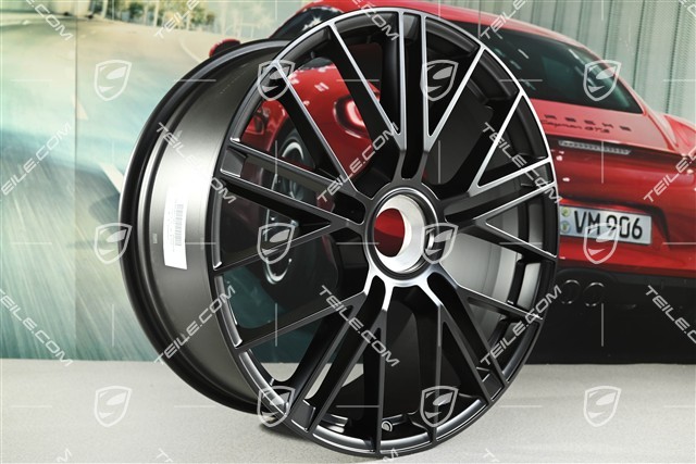 21" Panamera Turbo S wheel rim, 9.5J x 21 ET71, black satin matt