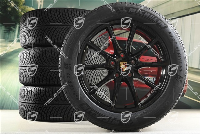 20-inch Cayenne Design winter wheel set, rims 9J x 20 ET50 + 10,5J x 20 ET64 + Michelin winter tyres 255/55 R20 + 295/45 R20, with TPMS
