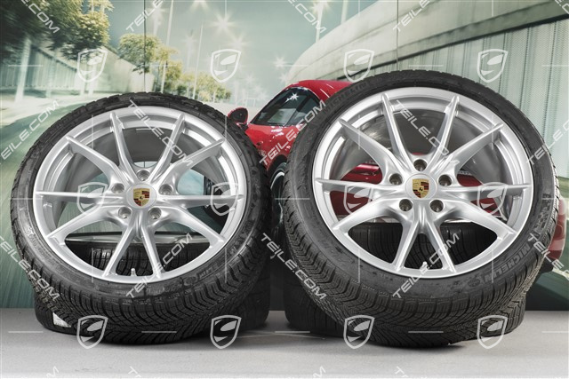 20" Winterräder Satz Carrera S (IV), Felgen 8,5J x 20 ET49 + 11J x 20 ET56 + NEUE Michelin Pilot Alpin PA4 N1 Winterreifen 245/35 R20 + 295/30 R20