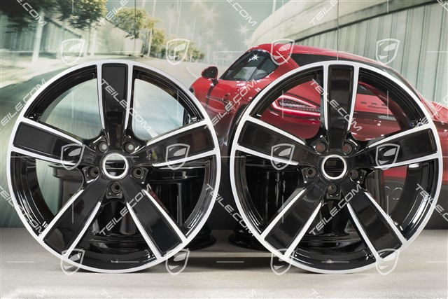22" Felgensatz Cayenne Sport Classic, 10J x 22 ET48 + 11,5J x 22 ET61, schwarz hochglanz