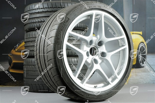 19" komplet kół letnich, Carrera S II, felgi 8J x 19 ET57 + 11J x 19 ET51 + NOWE opony letnie Michelin 235/35 R19 + 305/30 R19