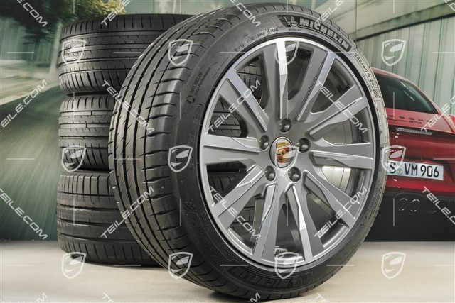 20" Taycan Tequipment Design Sommerräder Satz, Felgen 9J x 20 ET54 + 11J x 20 ET60 + Michelin Sommerreifen 245/45 R20 + 285/40 R20