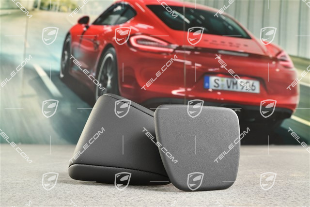 Headrest, leather Black, reinforcement USA