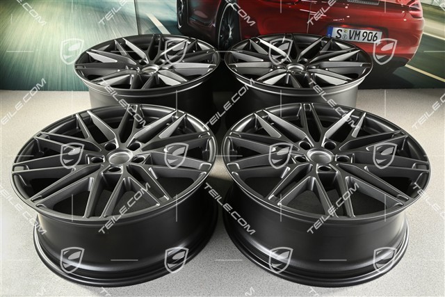 22" komplet felg Macan RS Spyder Design, 9J x 22 ET29 + 11J x 22 ET47, vesuvio grey