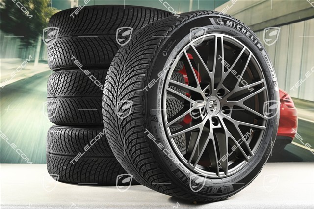 21-inch RS Spyder Design winter wheel set, rims 9,5J x 21 ET46 + 11,0J x 21 ET58 + Michelin winter tyres 285/45 R21 + 305/40 R21, with TPMS, turbonite