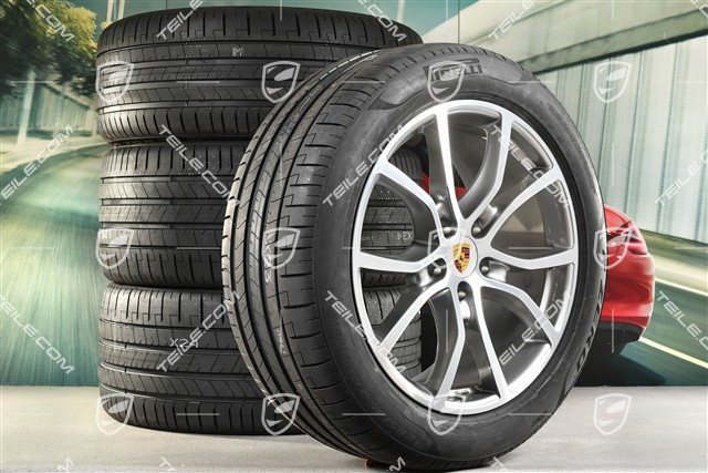 21-inch Cayenne COUPE Exclusive Design summer wheel set, rims 9,5J x 21 ET46 + 11,0J x 21 ET49 + Pirelli summer tyres 285/40 R21 + 315/35 R21, with TPMS