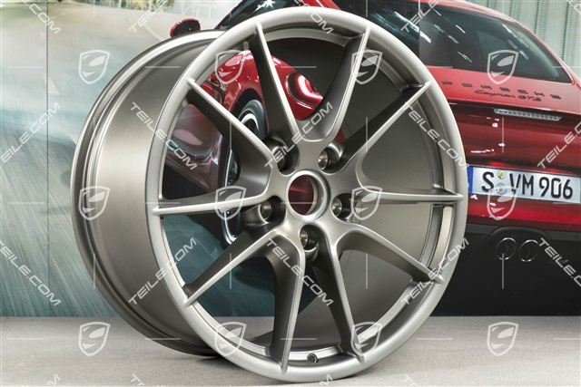 20" Komplet felg Carrera S (III), 8,5J x 20 RT51 + 11J x 20 ET70, platynowy-satyna