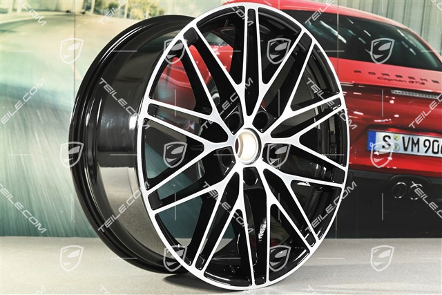 22-inch Macan RS Spyder Design wheel rim, 9J x 22 ET29, black high gloss