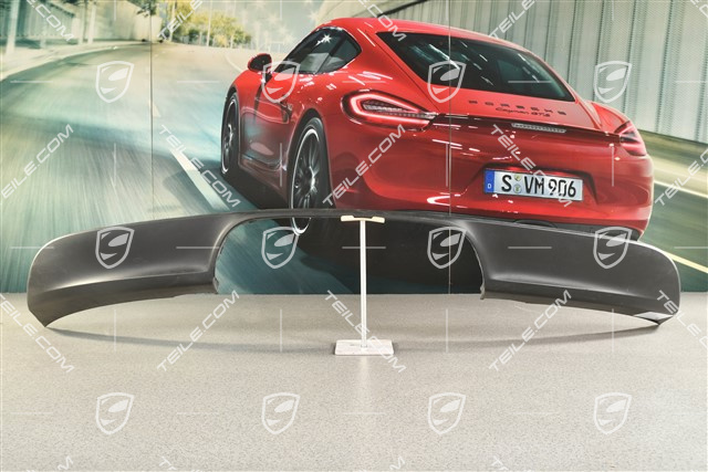 Rear bumper lower cover / spoiler, sports exhaust system, black matte