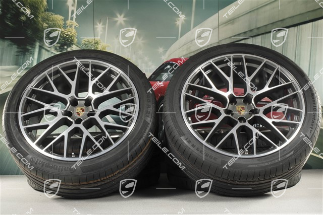21" RS Spyder Design summer wheel set, wheel rims 9,5J x 21 ET27 + 10J x 21 ET19 + NEW Continental summer tyres 265/40 R21 + 295/35 R21, with TPM
