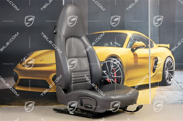 Seat, manual adjustable, heating, leather/Leatherette, Space grey, R