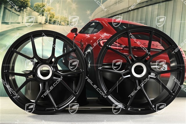 20"+21" GT3 komplet felg, 9,5J x 20 ET46 + 12J x 21 ET45, czarny satynowy półmat