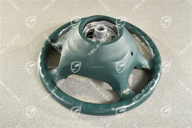 4-spoke steering wheel, leather Nephrite green