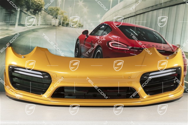 Front bumper, Turbo S Exclusive Series, with ParkAssist and headlamp washer, complete