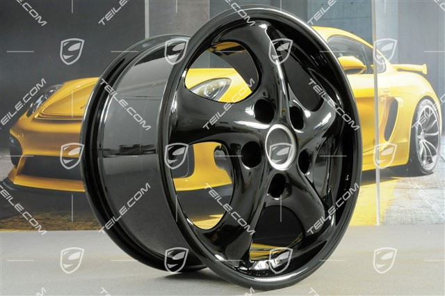 17" Felge Carrera, 9J x 17 ET55, schwarz hochglanz