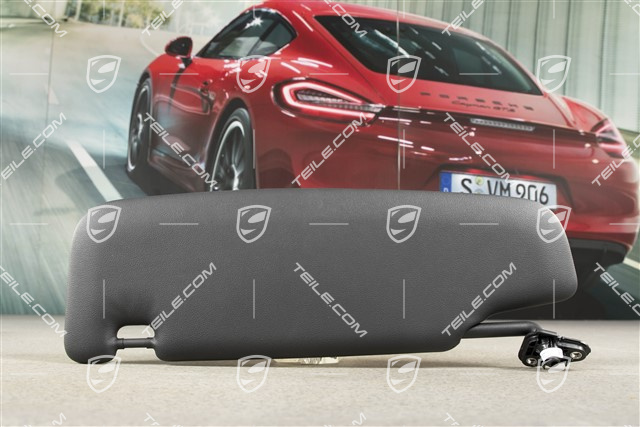 Blenda przeciwsłoneczna, z lusterkiem, Czarna, GT4, RHD, R