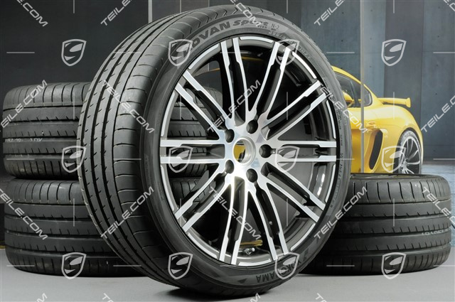 21-inch summer wheels set Turbo III, rims 10J x 21 ET50 + Yokohama summer tyres 295/35 R21, with TPMS