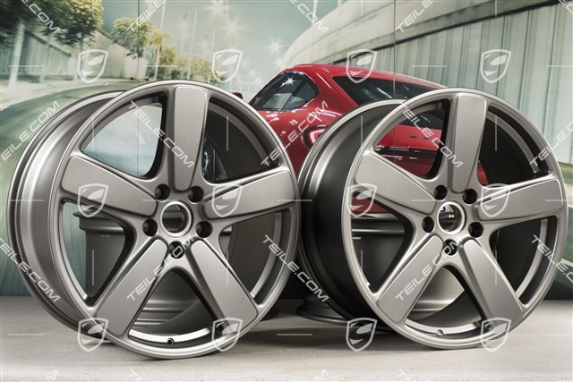 21" Cayenne Sport Classic Felgensatz, 10J x 21 ET50, Platinum Seidenmatt