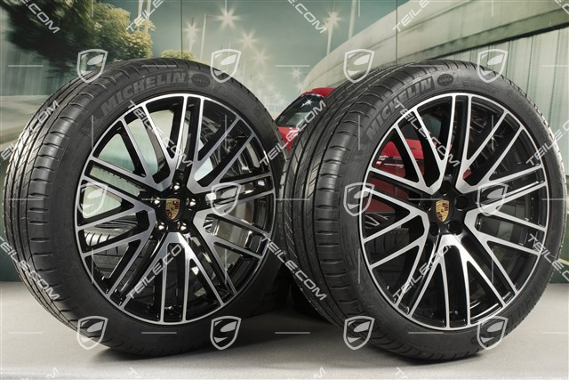 21" Turbo Design summer wheel set, wheel rims 9,5J x 21 ET27 + 10J x 21 ET19 + Michelin summer tyres 265/40 R21 + 295/35 R21, with TPM