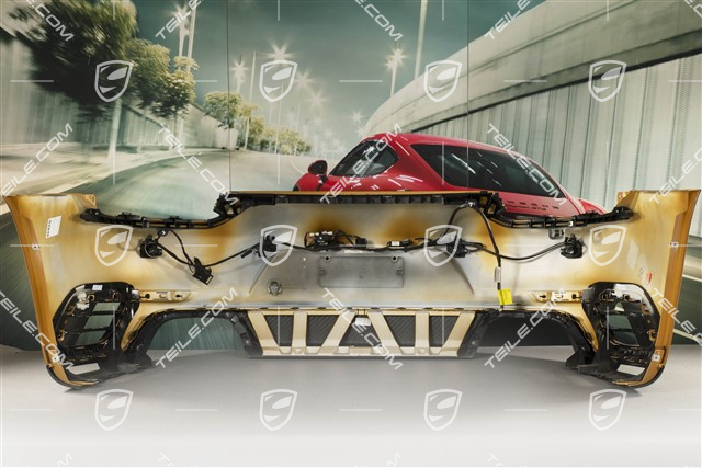 Rear bumper, Turbo S Exclusive Series, with ParkAssist and reversing camera, complete