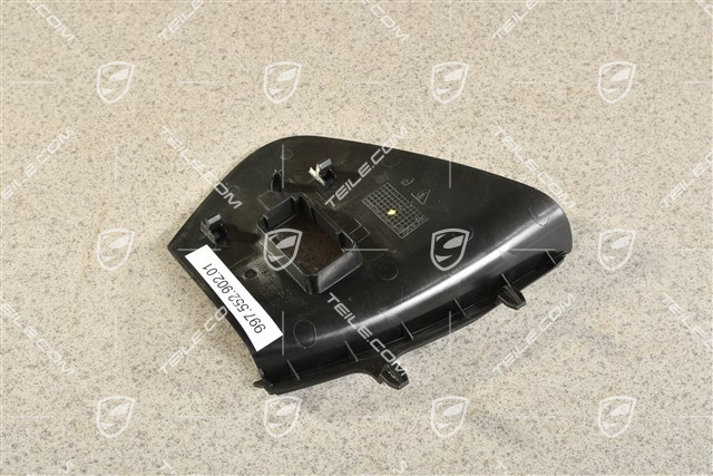 Dashboard trim lower part side cover, Airbag switch-off, Black, R