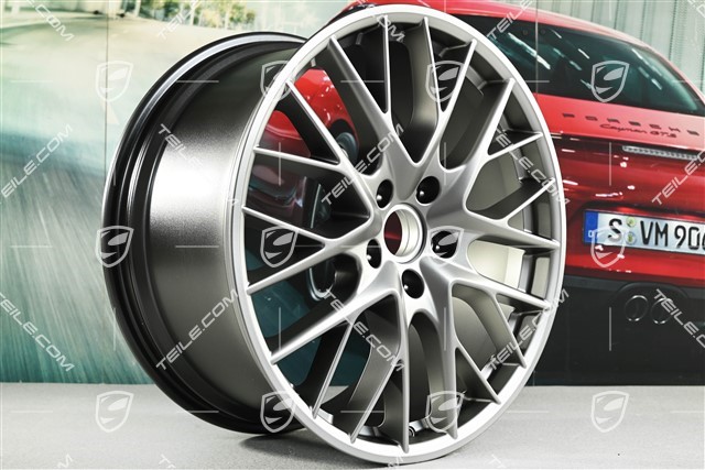 21" Felge Panamera Sport Design, 10,5J x 21 ET71, für Winterbetrieb, in Platinum Seidenmatt