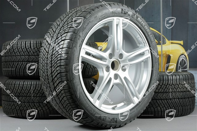 20" Koła zimowe "Panamera Turbo", felgi 9,5 J x 20 ET71 + 10,5 J x 20 ET71 + NOWE opony zimowe Michelin Pilot Alpin 4 275/40 R20 + 315/35 R20
