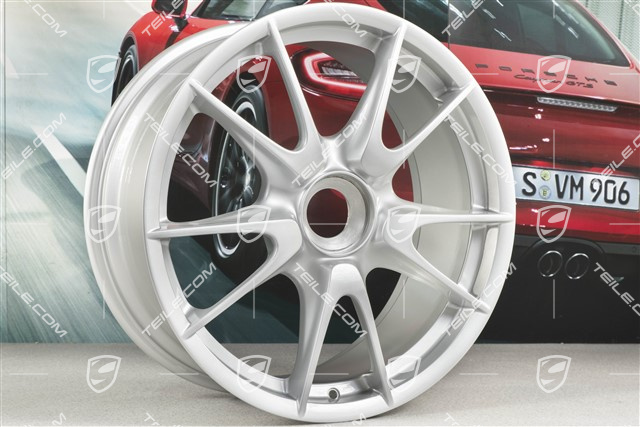19" GT3 II Felgensatz, vorne 8,5J x 19 ET53 + hinten 12J x 19 ET63, silber