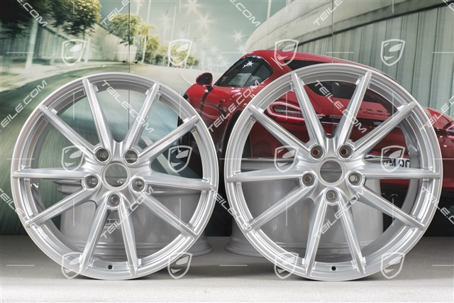 20+21" Felgensatz Carrera S, Felgen: vorne 8,5J x 20 ET53 + hinten 11,5J x 21 ET67, Brilliantchromlack