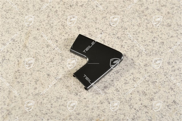 Plastic trim piping connecting piece, Black