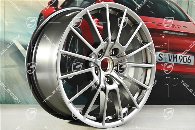 20-inch Panamera Sport wheel rim, 9,5J x 20 ET65, platinum satin matt