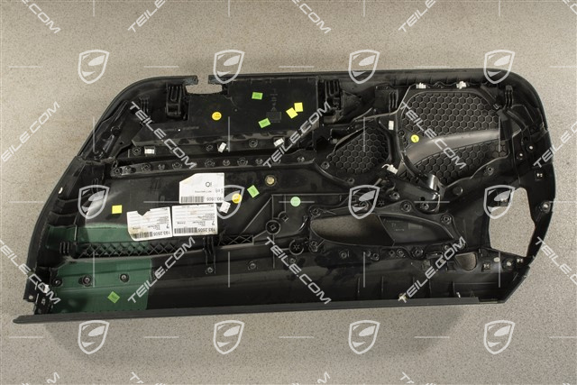 Türverkleidung, BOSE / Zierblende Türtafel in Galvanisiert, Leder Schwarz, L (beschadigt leder)