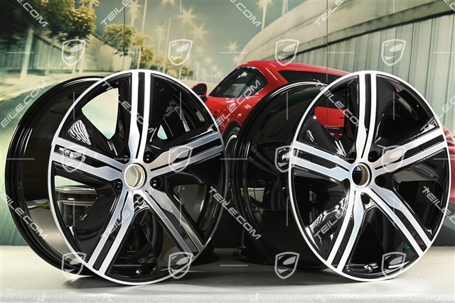 22" Macan Exclusive Design Felgensatz, 9J x 22 ET29 + 11J x 22 ET47, schwarz hochglanz