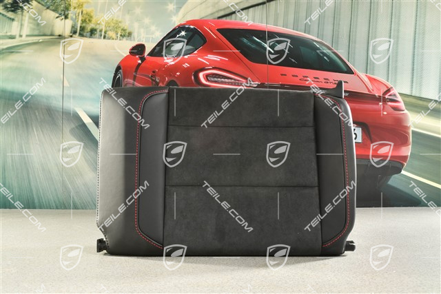Cabrio / Targa, Back seat backrest, Rear, Leather / Alcantara , Black with Carmine red stitching, GTS, L
