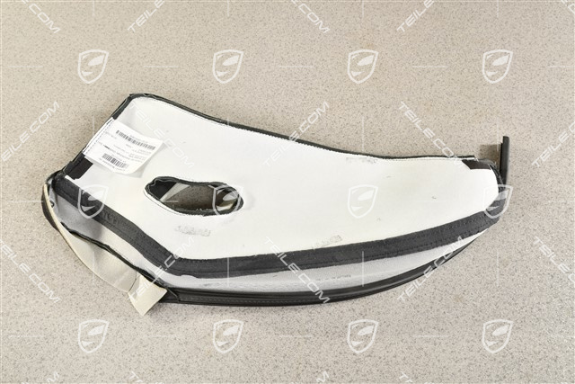 Boczna tapicerka siedziska fotela, zewnętrzna, fotel kubełkowy, skóra, czarna, L