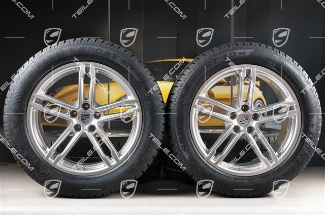 19-inch "Macan Turbo" winter wheels set, rims 8J x 19 ET21 + 9J x 19 ET21 + NEW Dunlop winter tyres 235/55 R19 + 255/50 R19, with TPMS