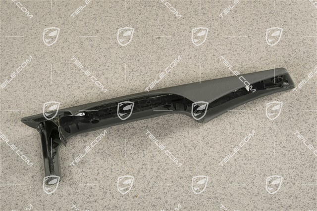 Rączka drzwi, część zewnętrzna, Skóra, szara, L