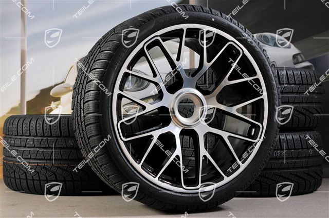20" Turbo S Koła zimowe komplet do Turbo S / GTS, centralnie mocowane, felgi 8,5J x 20 ET51 + 11J x 20 ET59 + opony zimowe Pirelli Sottozero II 245/35 R20+295/30 R20, czujniki ciśnienia