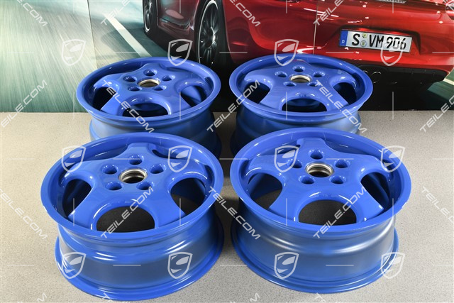 17" Felgensatz CUP I, 7J x 17 ET55 + 9J x 17 ET55, Maritime Blue