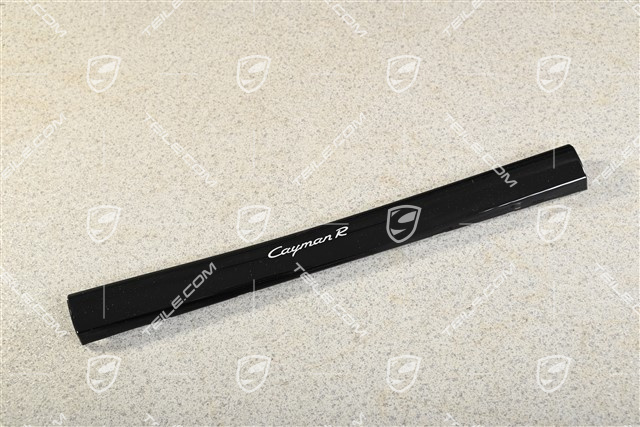 Cup holder cover / Dashboard trim, Centre, Black, Cayman R