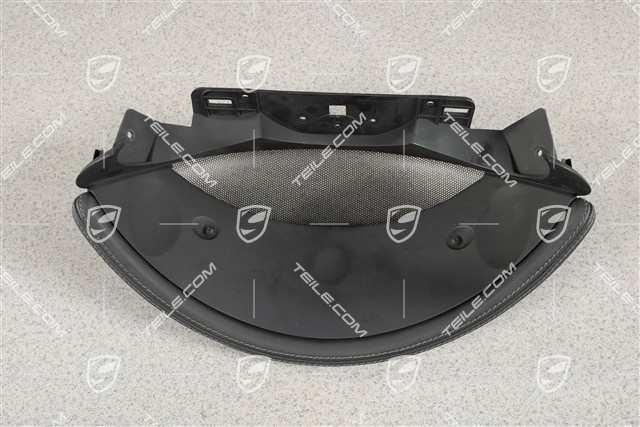 Dashboard trim / Instrument cluster cover, Leather, Black, inner part in Grey