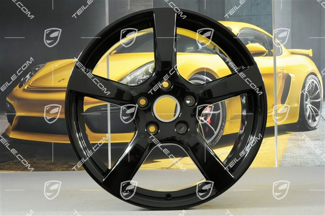 19-inch wheel rim Cayman S, 8J x 19 ET57, black high gloss