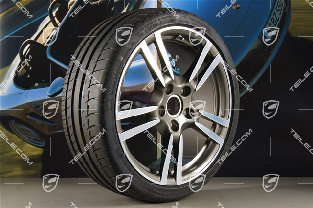 19" Sommerräder Satz TURBO II, Felgen 8J x 19 ET57 + 11J x 19 ET67 + Reifen 235/35 ZR19 + 295/30 ZR19, mit RDK