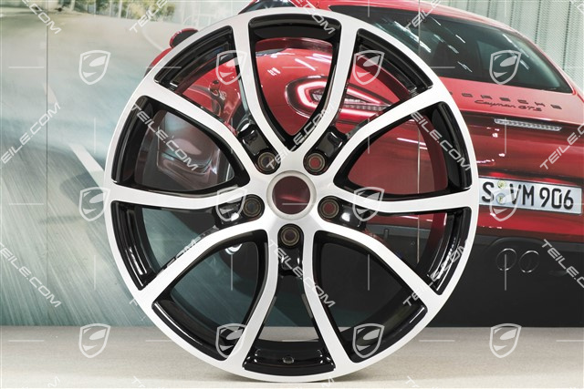 21" Felge Cayenne Exclusive Design, 11J x 21 ET49, schwarz hochglanz