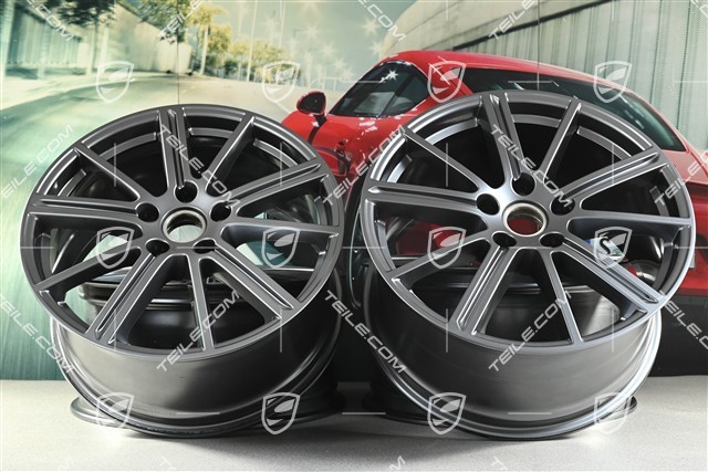 20" Felgensatz Panamera Turbo, 9,5Jx 20 ET71 + 10,5J x 20 ET71, Adamantium